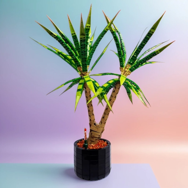 Dracaena Marginata - 1961 Parça MOC Ortaçağ Şatosu Dracaena