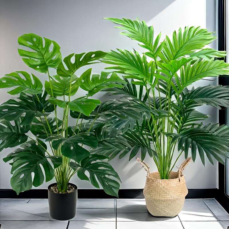 Monstera Adansonii - 2 adet Yeşil 24 Yaprak Yapay