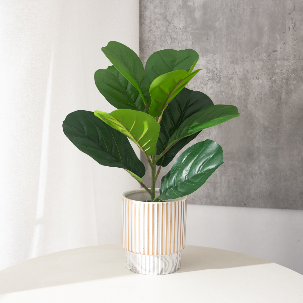 38 cm 9 Çatal Yapay Ficus Bitk - Ficus Lyrata Tree incelemesi ve fiyatı
