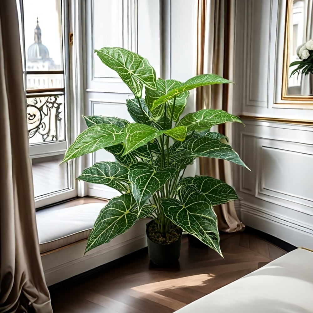 1 adet 24 yapraklı yapay yeşil - Monstera Adansonii incelemesi ve fiyatı